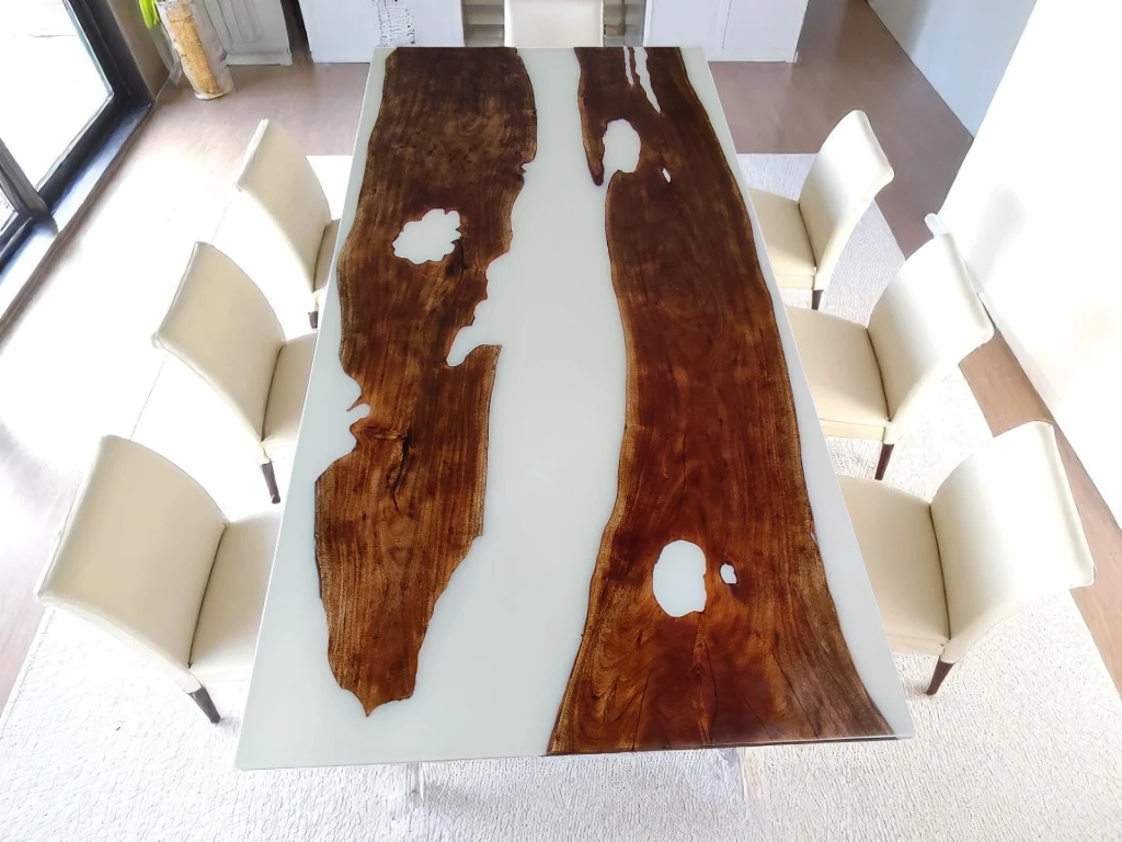 Natural Acacia Slab Epoxy Coffee Table – Made to Order Home Decor